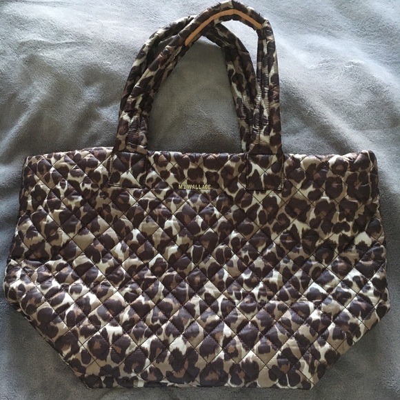 Mz wallace leopard print medium metro tote